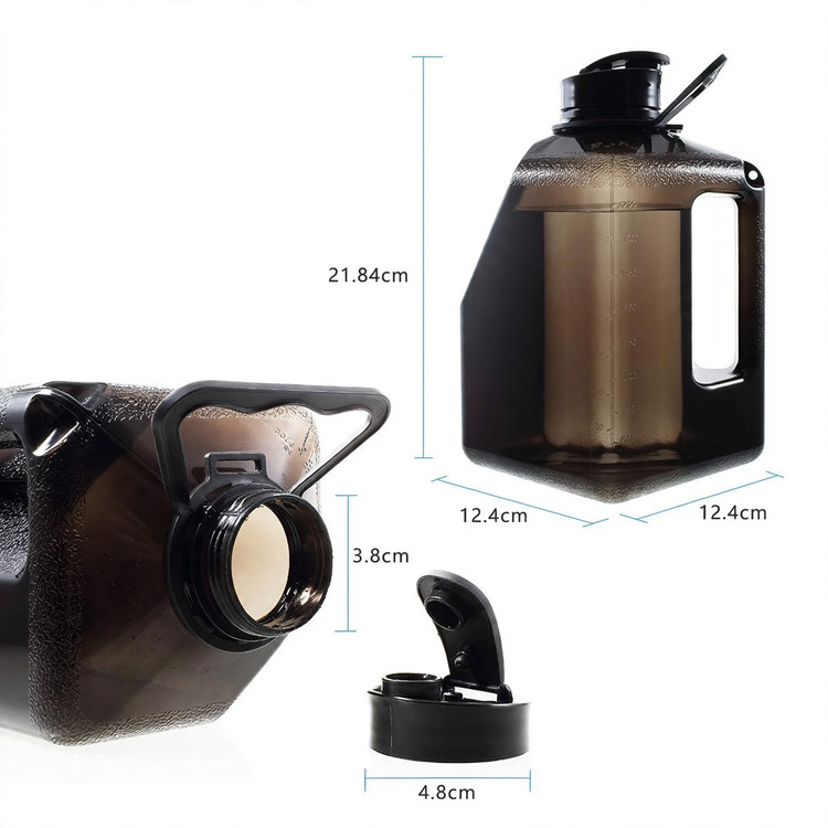 Sport bottle with magnetic holder, 2700 ml, silicone