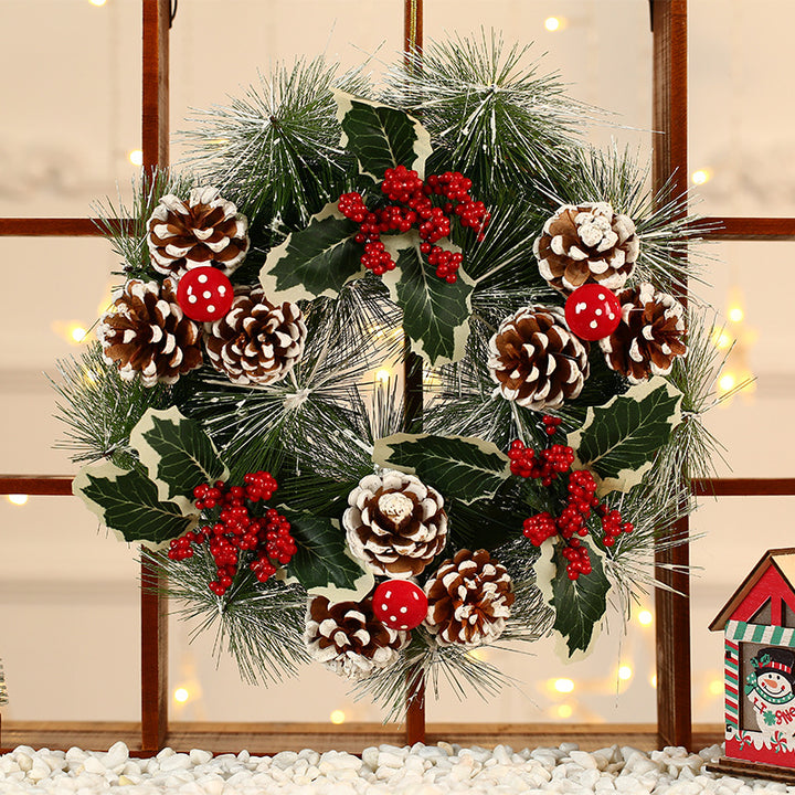 Decorative Christmas wreath with balls