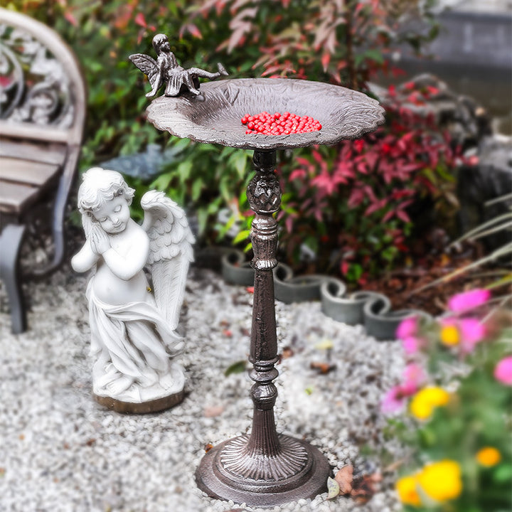 Stand-Birdbath made of metal in vintage style