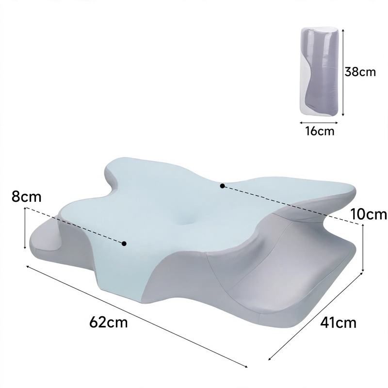 Functional cushion butterfly shape memory foam
