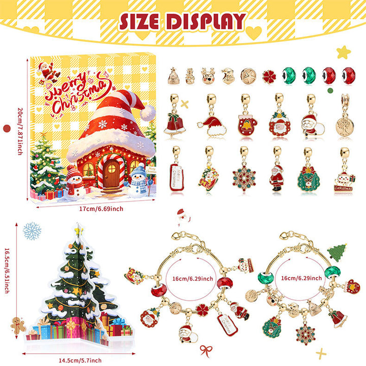 Christmas Advent Calendar with DIY Jewelry and Bracelets