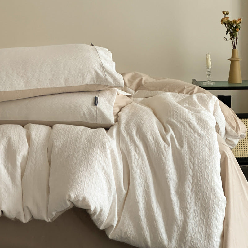 Duvet cover set made of three-layer cotton gauze