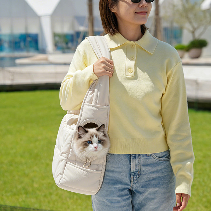 Dog transport bag, cloud design, up to 15 pounds