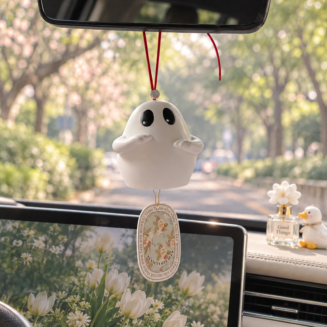 Geist car air freshener with fragrance function, triangular