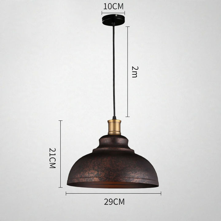 Vintage pendant light, industrial style, adjustable
