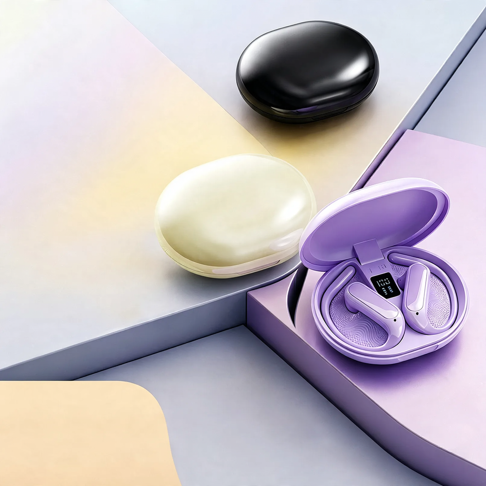 Earhook earbuds with Bluetooth 6.0 and display