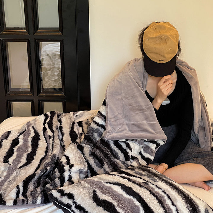 Striped Wool Blanket, 100×150 cm or 150×200 cm