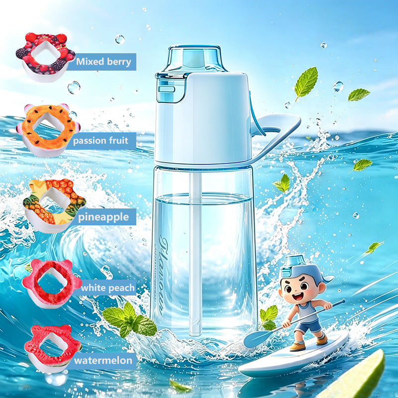 Drinking cup with aroma ring and spray function, 750 ml