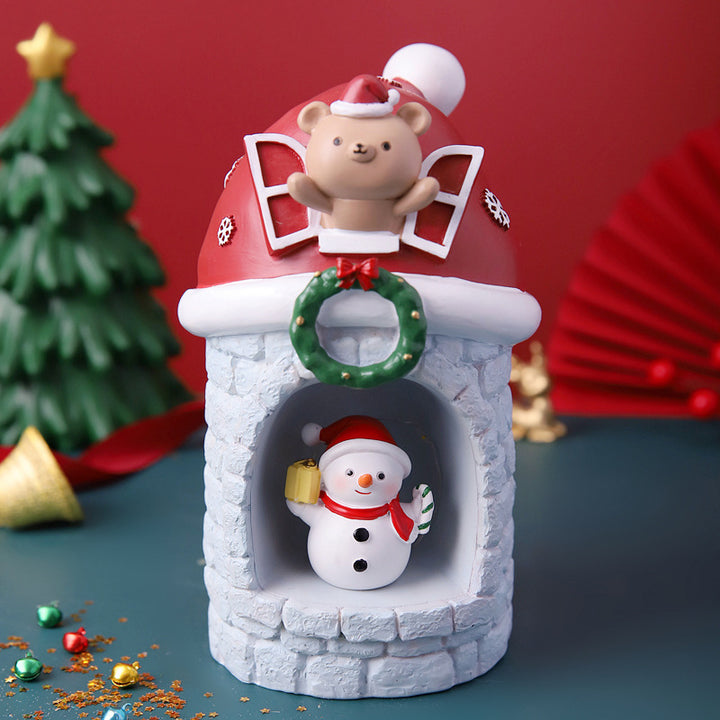 Christmas glass ball night light with star light