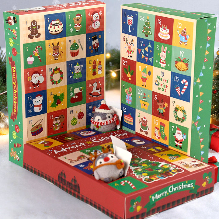 Empty 24-compartment Christmas box for Advent calendar