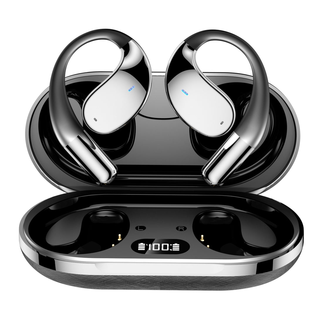 Wireless ear hook headphones, open, for running
