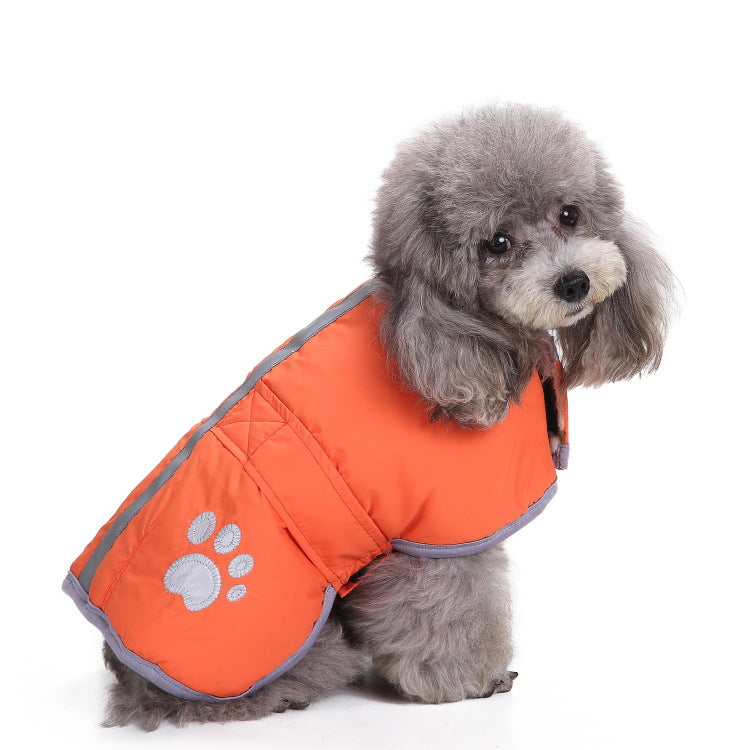 Waterproof dog coat with reflectors
