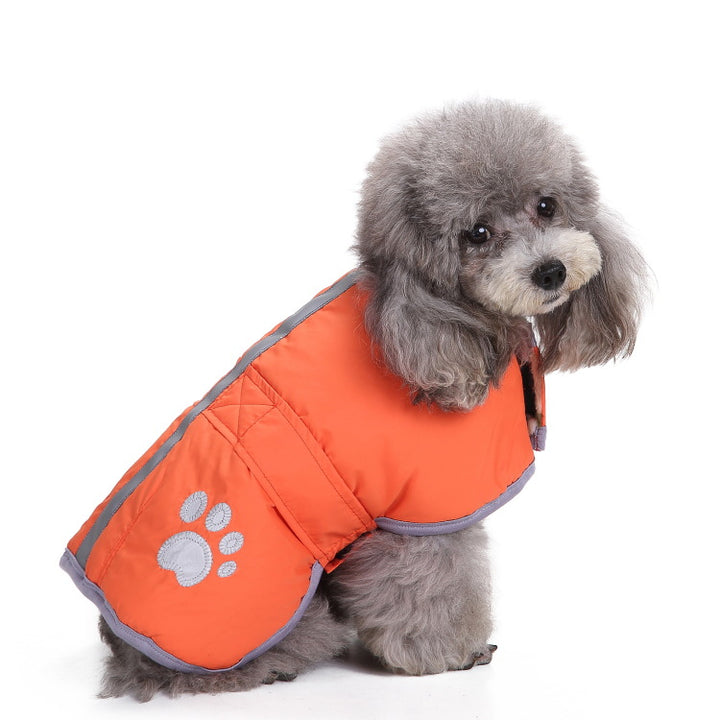 Waterproof dog coat with reflectors