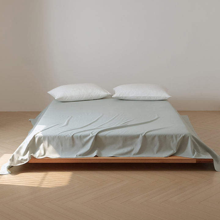 Bed sheet made of brushed long-staple cotton