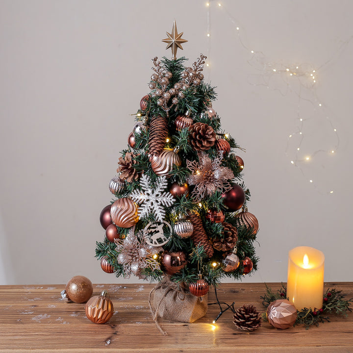 Christmas tree set with LED lighting, 45 cm
