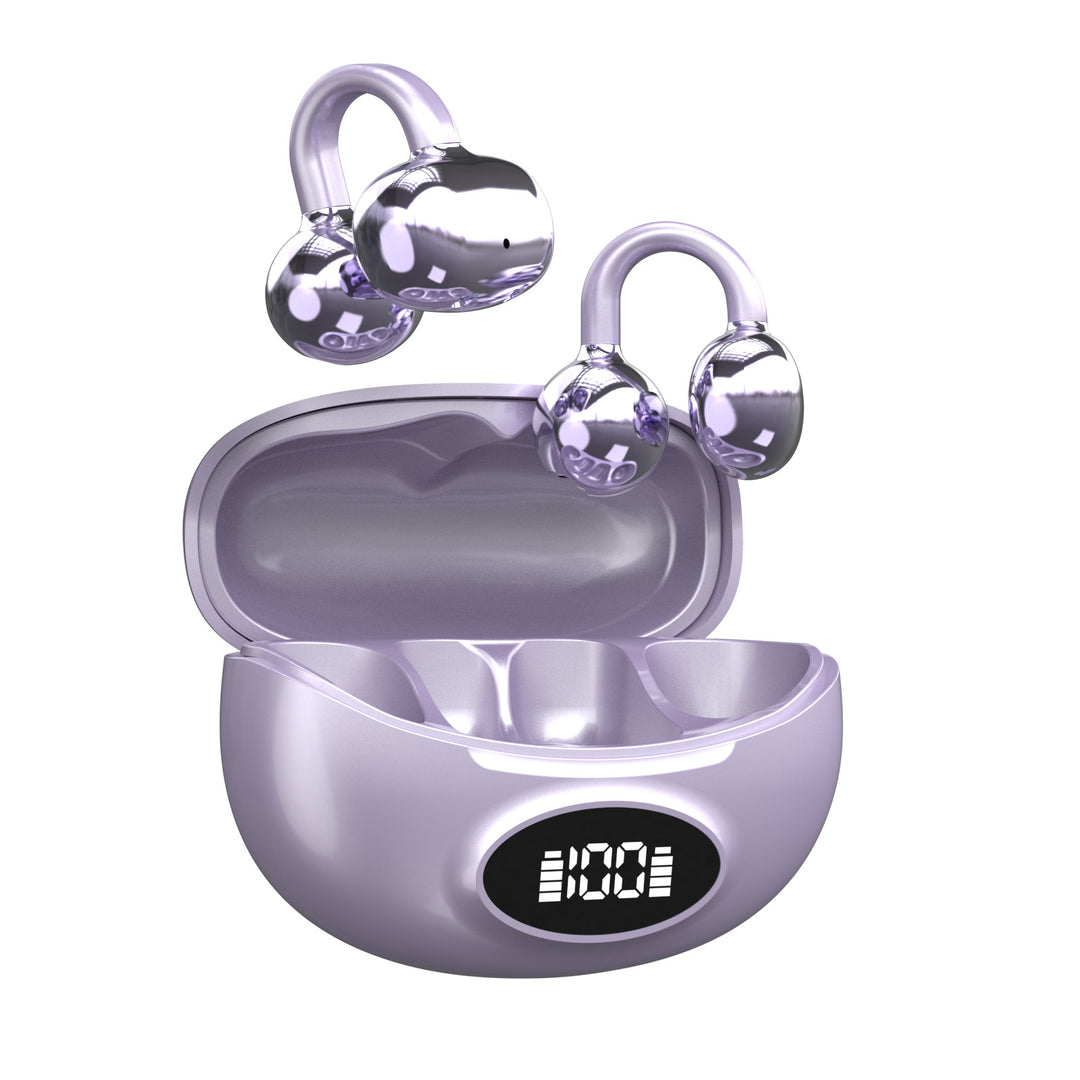 TWS Earbuds with Ear Hook and Digital Display