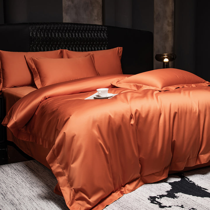 4-piece bedding set, long staple cotton, satin finish