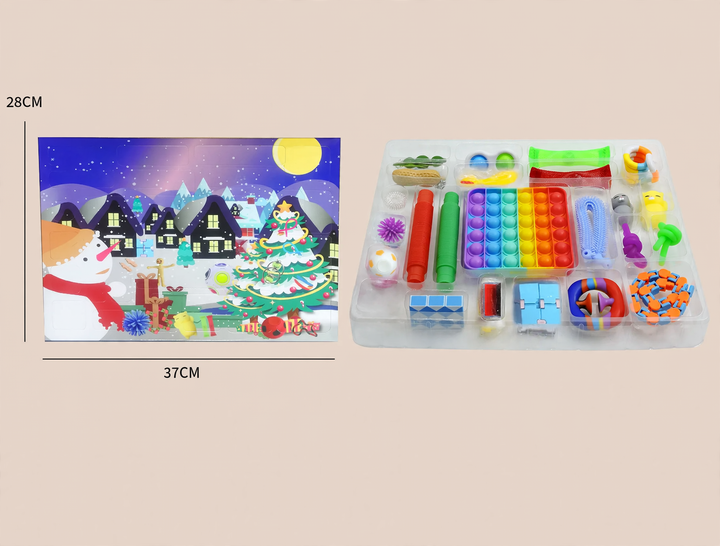 Christmas Advent Calendar with 24 Anti-Stress Toys