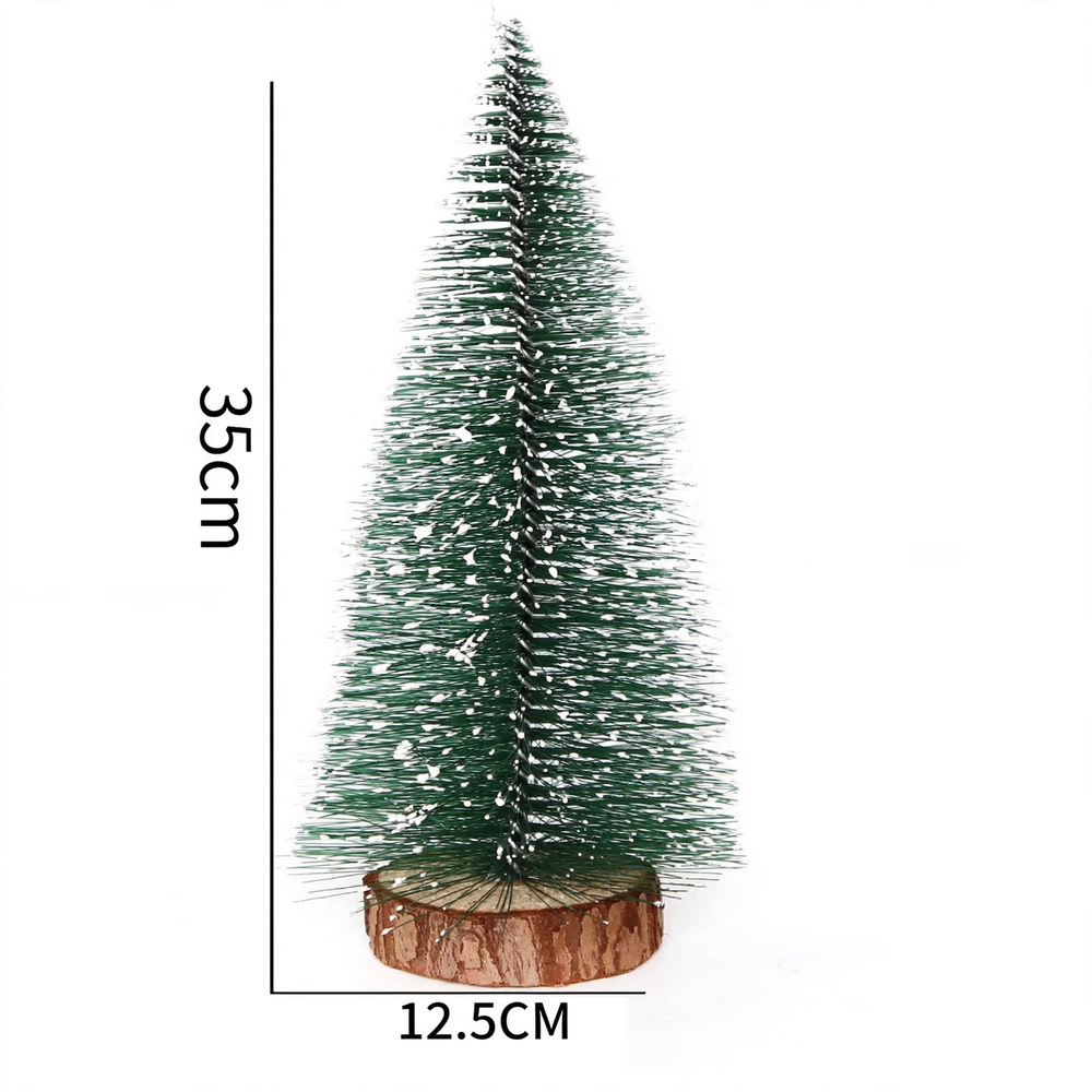 Miniature Christmas tree with snow look