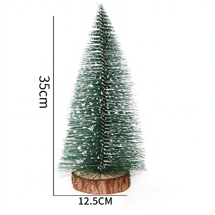 Miniature Christmas tree with snow look