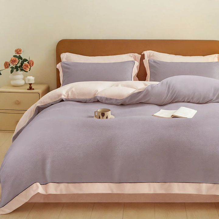 Winter bedding made of milk fiber fleece, extra soft and thick