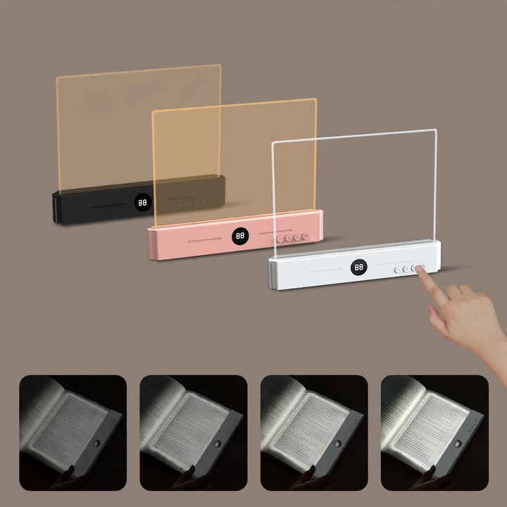 LED reading lamp for flat surfaces