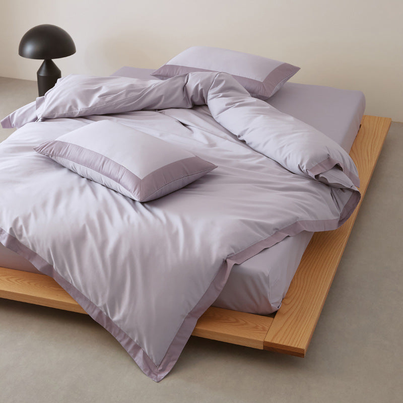 Cotton bedding set, 4-piece, long-staple, year-round