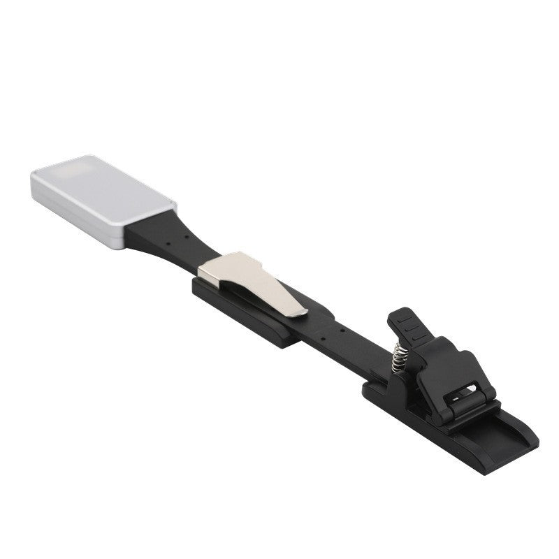 Mini clamp light for books and bookmarks