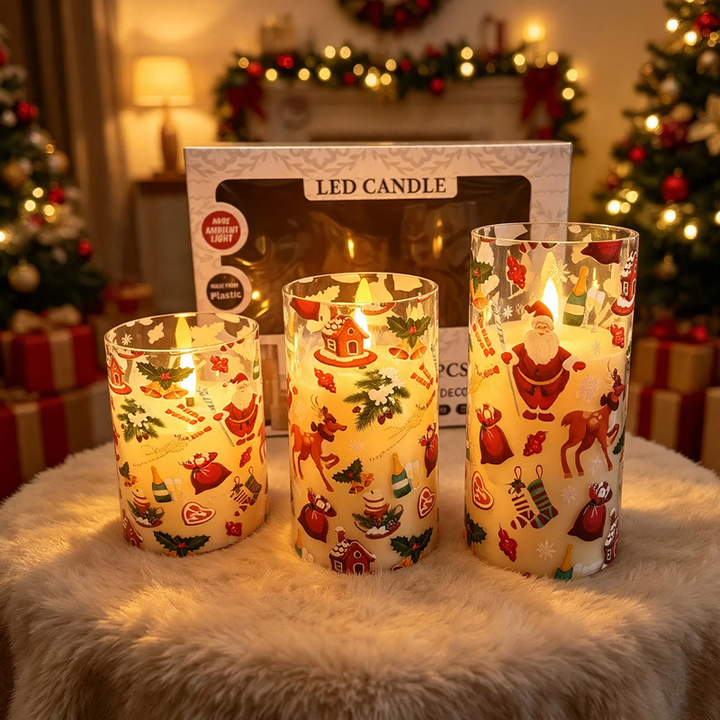 LED Christmas candles with remote control