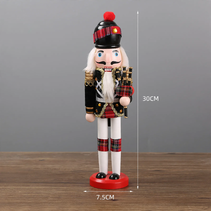 Nutcracker figure made of pine wood, European style