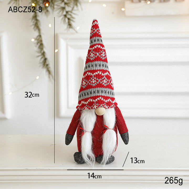 Christmas gnome, fabric hanging figure