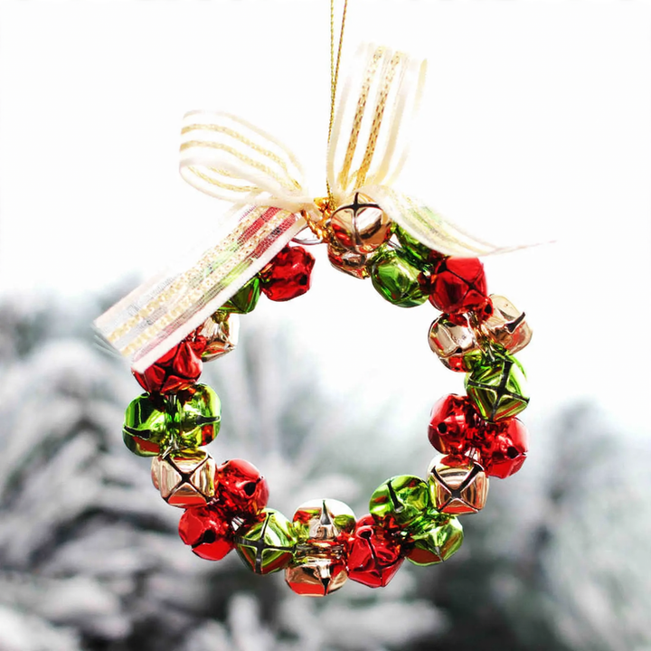 Christmas wreath made of iron with bells