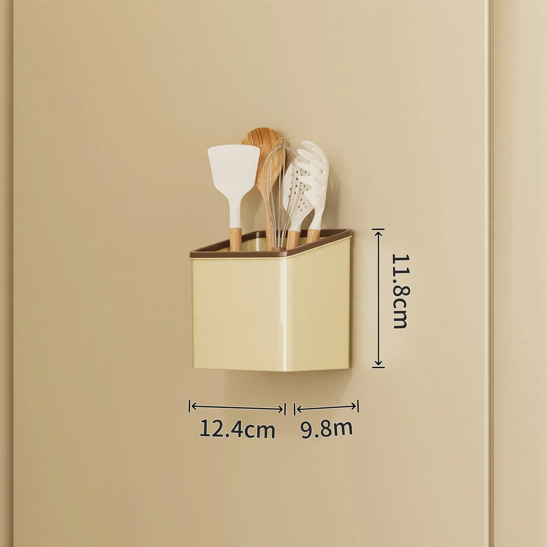 Magnetic kitchen storage box for the refrigerator door