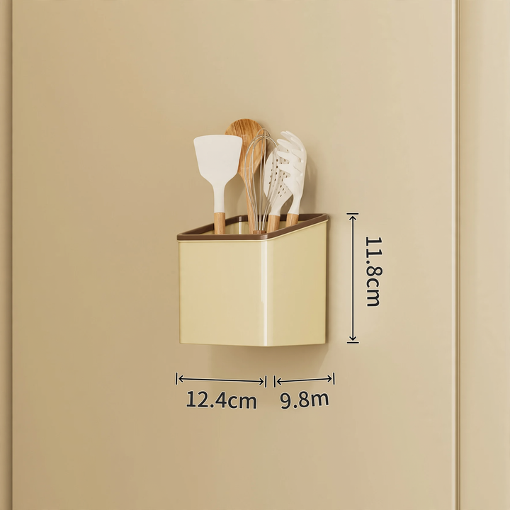 Magnetic kitchen storage box for the refrigerator door