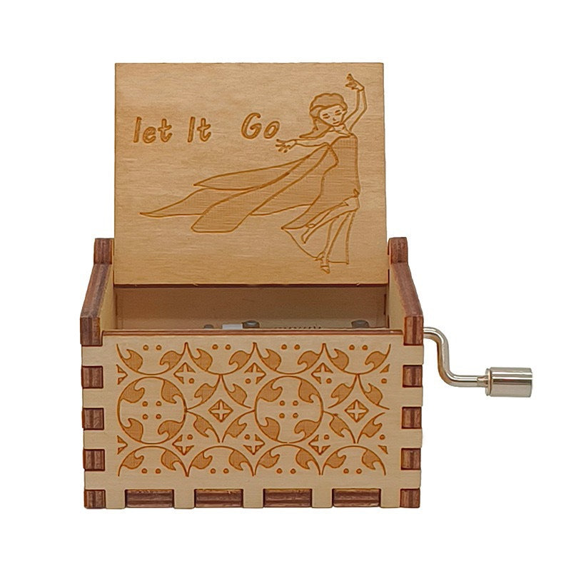 Small wooden music box with UV printing