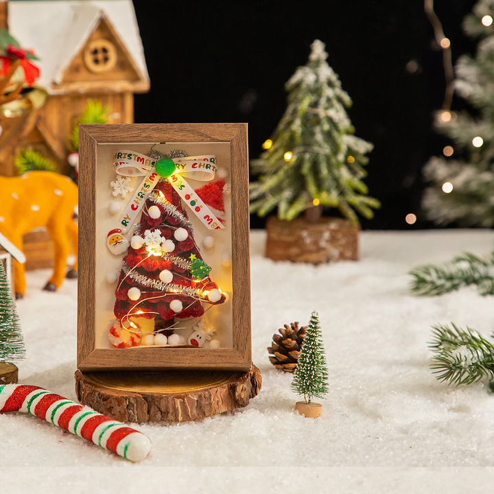 DIY Christmas Tree Table Decoration made of Bendable Plush