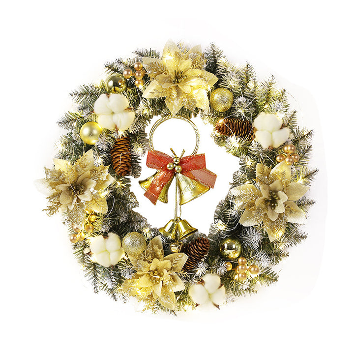 Decorative Christmas wreath with lighting