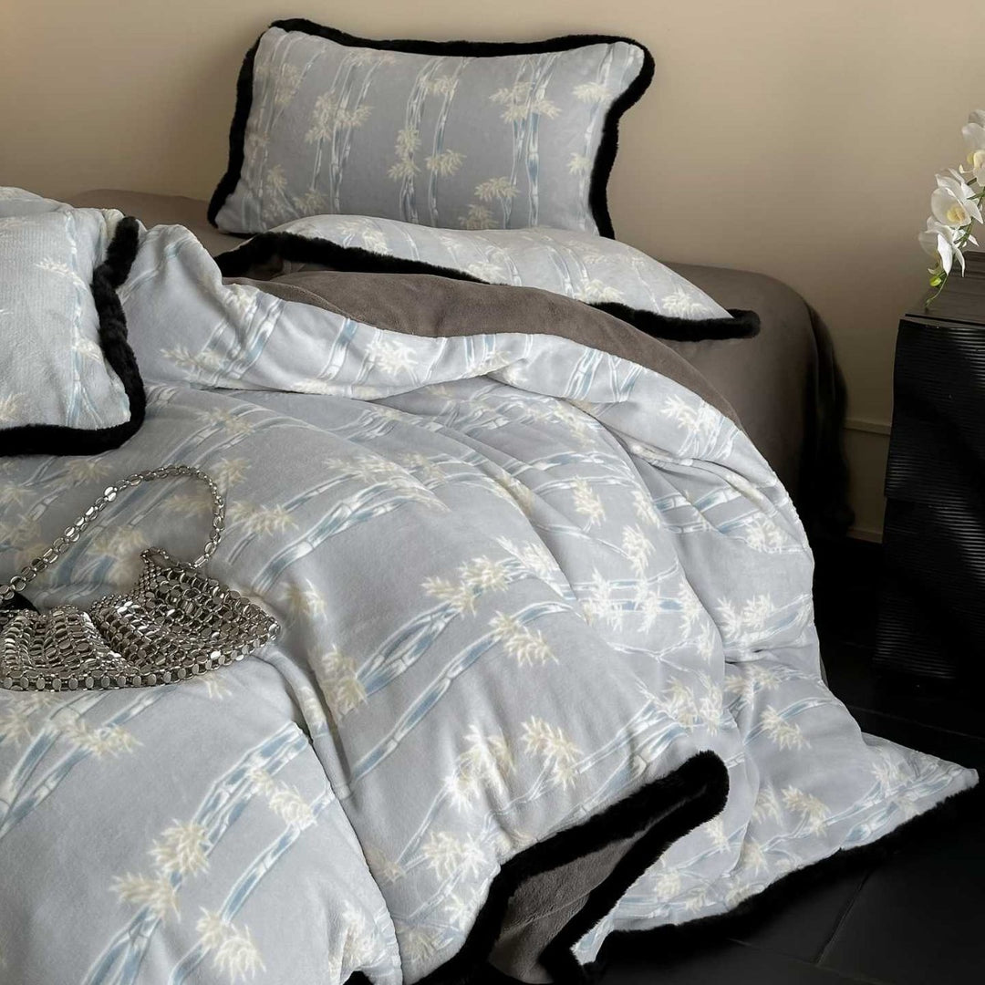 Luxurious, warm plush bedding set, 4-piece