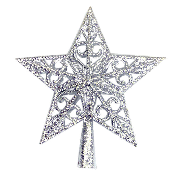 Christmas tree top star with sequins, 15cm or 20cm