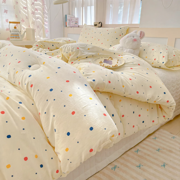 Cotton winter blanket with soy fiber filling