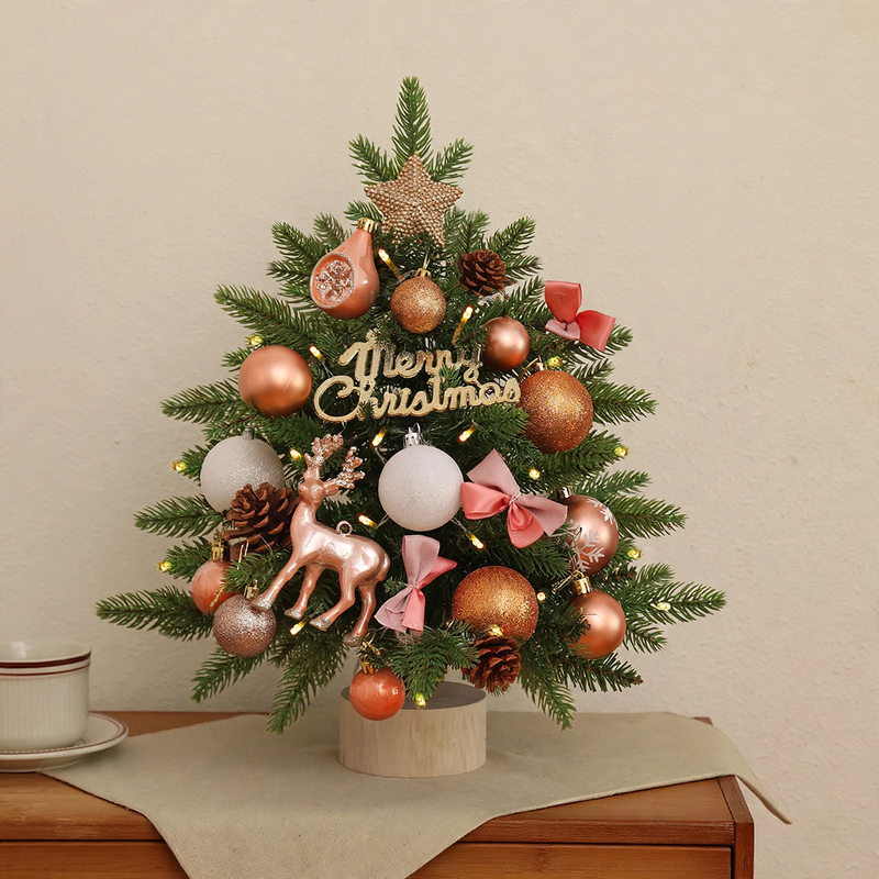 Mini Christmas tree set with lighting, 45 cm or 60 cm