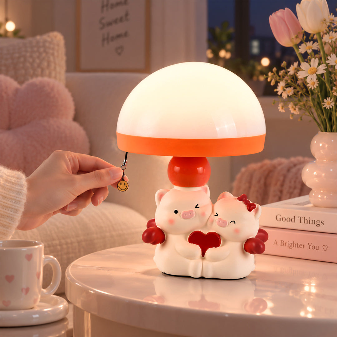 Cute little pig jellyfish light with color setting