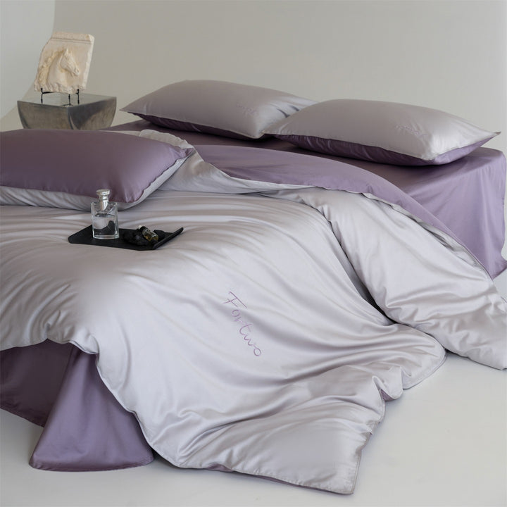 Bedding set, 4-piece, cotton, minimalist