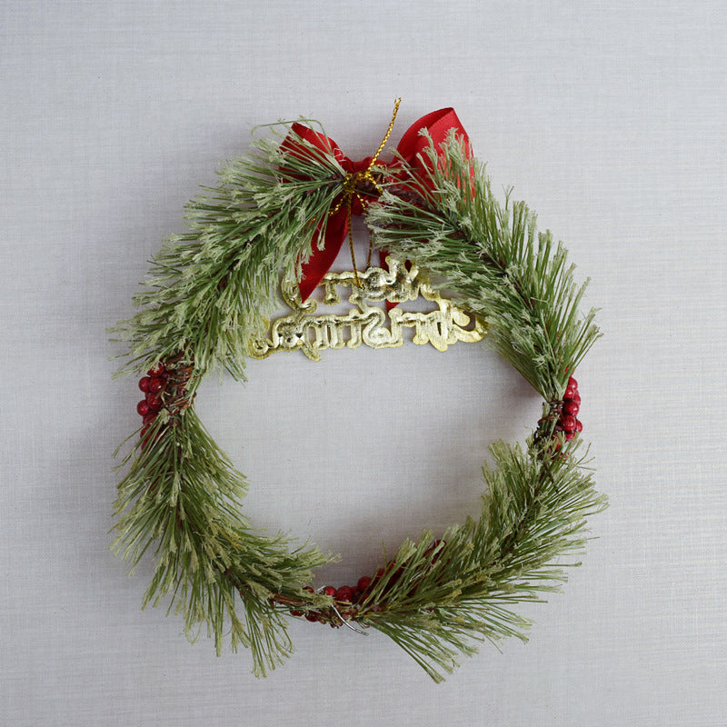 Mini Christmas wreath 15 cm with decoration