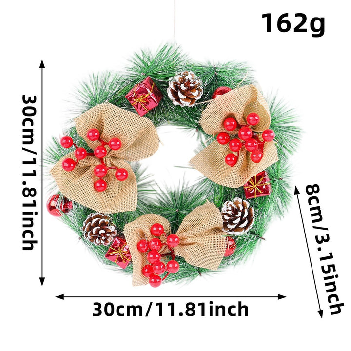 Decorative Christmas wreath made of wood
