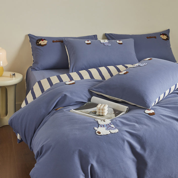 Children's bedding set, cotton, cartoon pattern