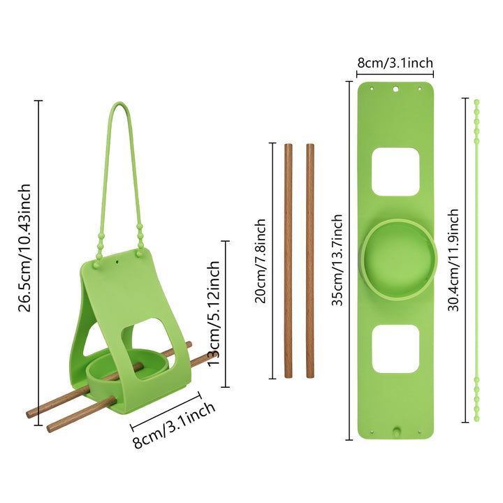 Hanging silicone bird feeder for garden and balcony