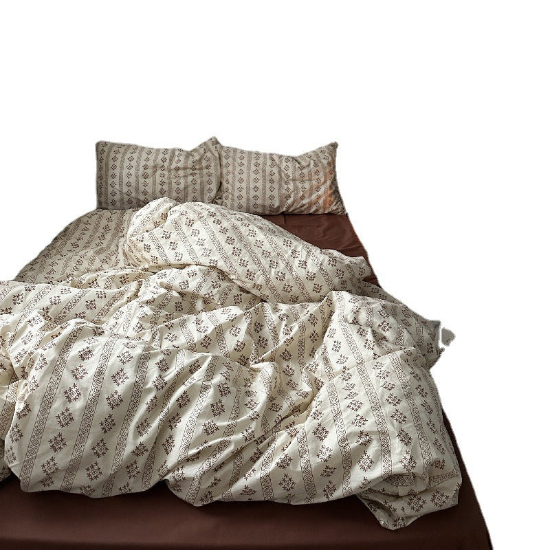 Cotton bedding set, vintage design