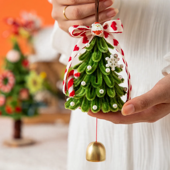 DIY Christmas Tree Table Decoration made of Bendable Plush