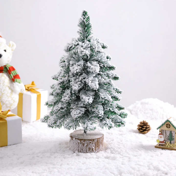 Mini Christmas tree with flocked branches, 45-75 cm